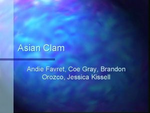 Asian Clam Andie Favret Coe Gray Brandon Orozco