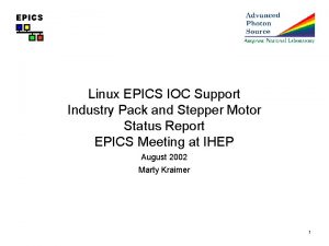 EPICS Linux EPICS IOC Support Industry Pack and