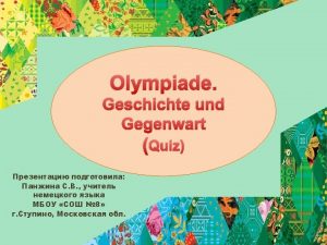 Whlt das Thema Geschichte der Olympischen Spiele 10