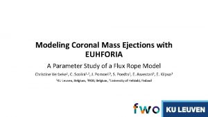Modeling Coronal Mass Ejections with EUHFORIA A Parameter