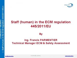 27042015 BEWAG Staff human in the ECM regulation