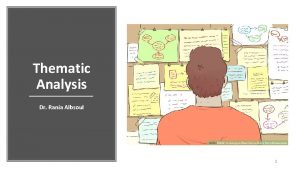 Thematic Analysis Dr Rania Albsoul 1 Intended Learning