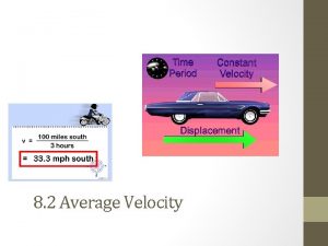 8 2 Average Velocity Learning Outcomes Average velocity