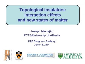 Topological insulators interaction effects and new states of