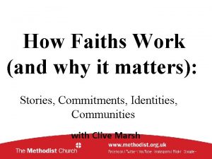 How Faiths Work and why it matters Stories