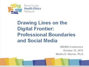 Drawing Lines on the Digital Frontier Professional Boundaries