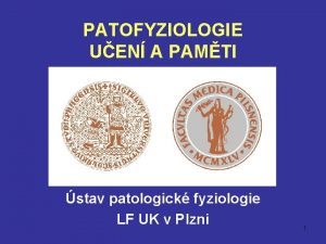 PATOFYZIOLOGIE UEN A PAMTI stav patologick fyziologie LF