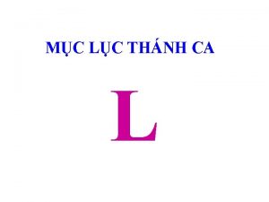 MC LC THNH CA L Lng Lun Tng