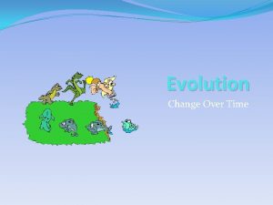 Evolution Change Over Time Evolution Theory proposed by