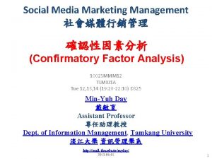 Social Media Marketing Management Confirmatory Factor Analysis 1002