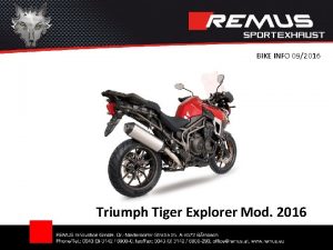 BIKE INFO 092016 Triumph Tiger Explorer Mod 2016