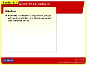 Section 9 3 Guidelines for Healthful Eating Nutrition