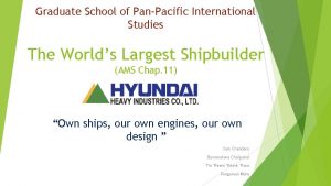 Graduate School of PanPacific International Studies The Worlds