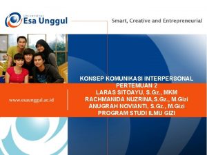 KONSEP KOMUNIKASI INTERPERSONAL PERTEMUAN 2 LARAS SITOAYU S