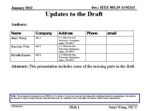 doc IEEE 802 19 11022 r 2 January