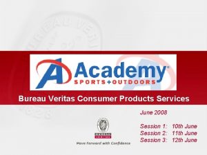 Bureau Veritas Consumer Products Services June 2008 Session
