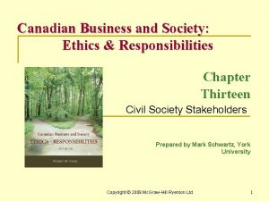 Canadian Business and Society Ethics Responsibilities Chapter Thirteen