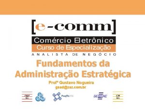 Fundamentos da Administrao Estratgica Prof Gustavo Nogueira Apoio