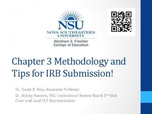Chapter 3 Methodology and Tips for IRB Submission