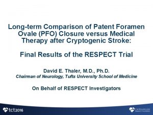 Longterm Comparison of Patent Foramen Ovale PFO Closure