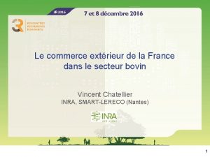 Le commerce extrieur de la France dans le