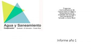 Programa Interinstitucional de Cooperacin en Agua y Saneamiento