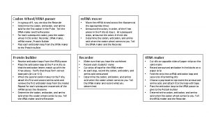 Codon Wheelt RNA passer In a group of