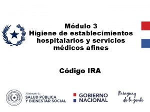 Mdulo 3 Higiene de establecimientos hospitalarios y servicios