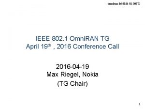omniran16 0026 01 00 TG IEEE 802 1