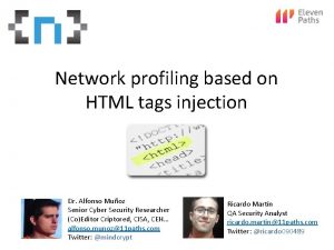 Whoam I Network profiling based on HTML tags