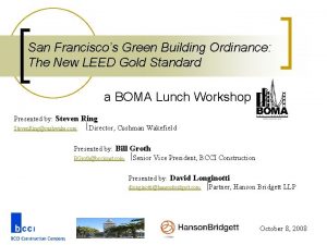 San Franciscos Green Building Ordinance The New LEED