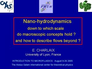 Nanohydrodynamics down to which scale do macroscopic concepts