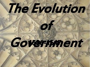 The Evolution of 1536 1547 Government Structure of
