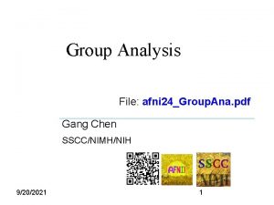 Group Analysis File afni 24Group Ana pdf Gang