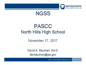 NGSS PASCC North Hills High School November 17