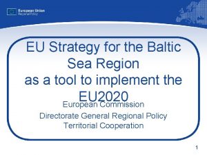 EU Strategy for the Baltic Sea Region as