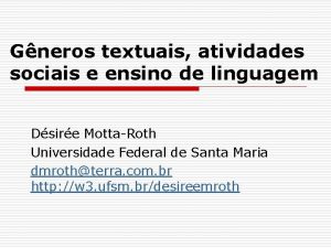 Gneros textuais atividades sociais e ensino de linguagem