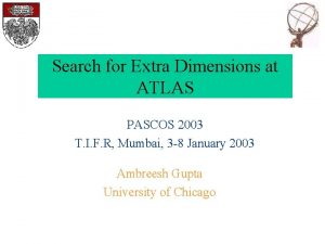 Search for Extra Dimensions at ATLAS PASCOS 2003