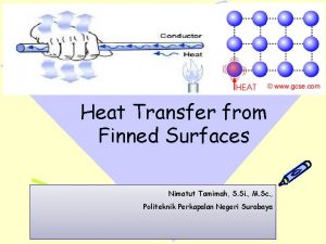 Heat Transfer from Finned Surfaces Nimatut Tamimah S