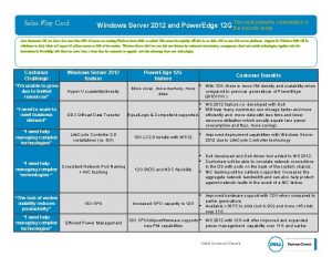 Sales Play Card The most powerful combination in