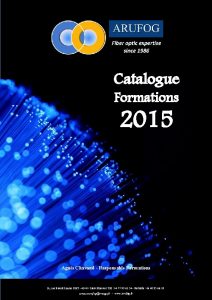 Catalogue Formations 2015 Agns Chavand Responsable Formations 20