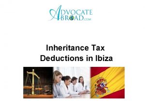 Inheritance Tax Deductions in Ibiza Inheritance Law Ibiza