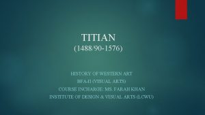 TITIAN 148890 1576 HISTORY OF WESTERN ART BFAII