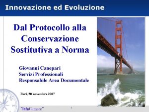 Innovazione ed Evoluzione Dal Protocollo alla Conservazione Sostitutiva