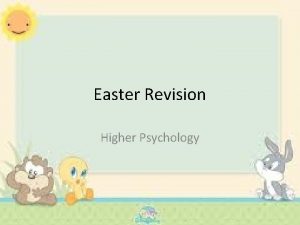 Easter Revision Higher Psychology 21 st April Complete