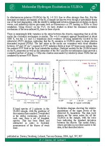 Molecular Hydrogen Excitation in ULIRGs In ultraluminous galaxies