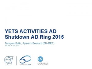 YETS ACTIVITIES AD Shutdown AD Ring 2015 Franois