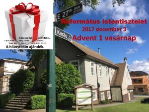 Reformtus istentisztelet 2017 december 3 Advent 1 vasrnap