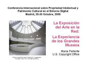 Conferencia Internacional sobre Propriedad Intelectual y Patrimonio Cultural