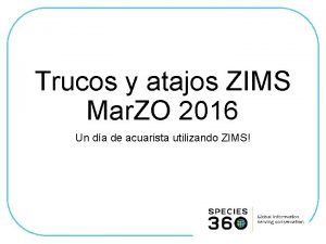 Trucos y atajos ZIMS Mar ZO 2016 Un